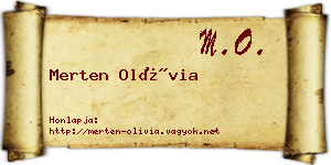 Merten Olívia névjegykártya